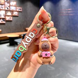 سلسلة مفاتيح كابيبارا مطاطية ثلاثية الأبعاد جديدة ، سلسلة مفاتيح بتصميم أنيمي صديقة للبيئة ، زينة إبداعية للسيارات - Product Image 6