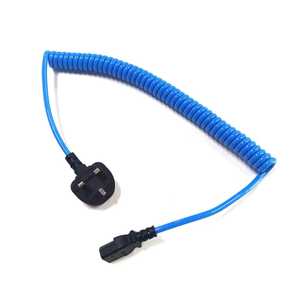 <span class=keywords><strong>Cordon</strong></span> enroulé robuste sur mesure 3x1,5mm², prise britannique BS1363 vers connecteur femelle C13 avec fusible 13A, câble d'alimentation spiralé rétractable - Product Image 3