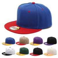 Gorra Snapback de Visera Plana sin Marca al por Mayor, Gorra de Béisbol de Dos Tonos, Estilo Urbano Hip Hop, Ajustable con Logotipo Personalizado Bordado, Deportiva Común