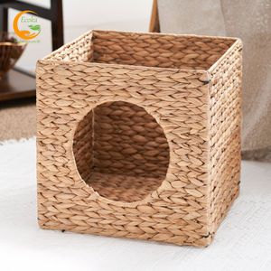 Cama/Cesta para Mascotas de Jacinto Sólido y Seagrass, Plegable, Tejida a Mano, Ecológica, Impermeable, Moderna, para Gatos y Perros, Precio de Fábrica - Product Image 5