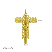 Pendentif Breloque Cœur Croix Bicolore Plaqué Zircon pour Femme et Homme – Bijou de Luxe Tendance