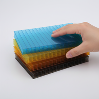 Matériau de construction résistant aux chocs et aux intempéries, plaque en polycarbonate à double paroi pour couverture de patio