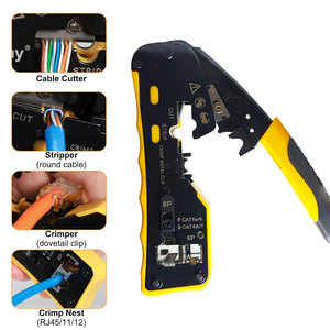 Pince à sertir RJ11 RJ45 pour câbles réseau Ethernet 6P 8P Cat5e Cat6 Cat7, outil de sertissage traversant personnalisable OEM - Product Image 3