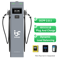 OCPP 2.0.1 ISO15118 plug and charge paiement POS App DLB RFID station de charge 2x22kw ev montée au sol pour les entreprises commerciales