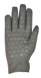 Vinilo no damas puntos de silicona palm con Rosa de cuero sintético de la plantación de guantes de jardín - Product Image 2