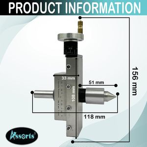 Accesorio de torneado cónico con punta giratoria para torno, vástago recto métrico - Product Image 3