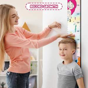 Tabla de crecimiento de <span class=keywords><strong>sirena</strong></span> para niños, tabla de crecimiento de madera para bebés, lienzo de pared, regla de altura, colgante para niños pequeños, decoración de habitación de guardería - Product Image 3