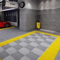 Azulejos de piso de garaje entrelazados coloridos modulares rígidos de 18mm de espesor suelo de plástico industrial resistente al desgaste para clic al aire libre