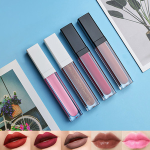Square Tube <b>Lip</b> Gloss Matte Glossy Glitter High Pigment Liquid Lipstick For Women Makeup Cosmetic Beauty Product - Product Image 1