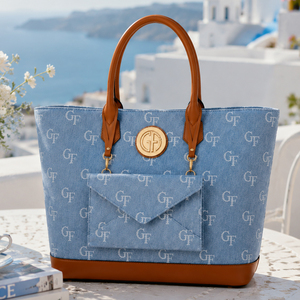 Borsa a Mano Grande Capacità Impermeabile con Cerniera e Specchio, Dettagli Minimalisti Metallici, Borsa a Spalla da Donna per Shopping Quotidiano - Cinque Colori - Product Image 5