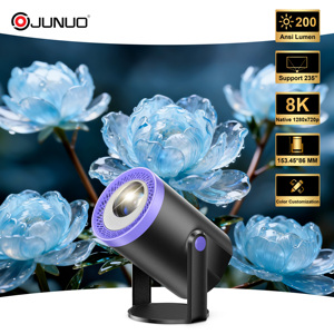 JUNUO Turn 1 Hot Selling Mini <b>Projector</b> 200Ansi 720P 1+8GB Newest Android 14 with BT Portable <b>Projector</b> for Home Use - Product Image 3