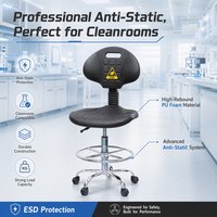 Tabouret de laboratoire antistatique en mousse PU ESD à hauteur réglable, prix direct usine, pour écoles et lignes d'assemblage électronique