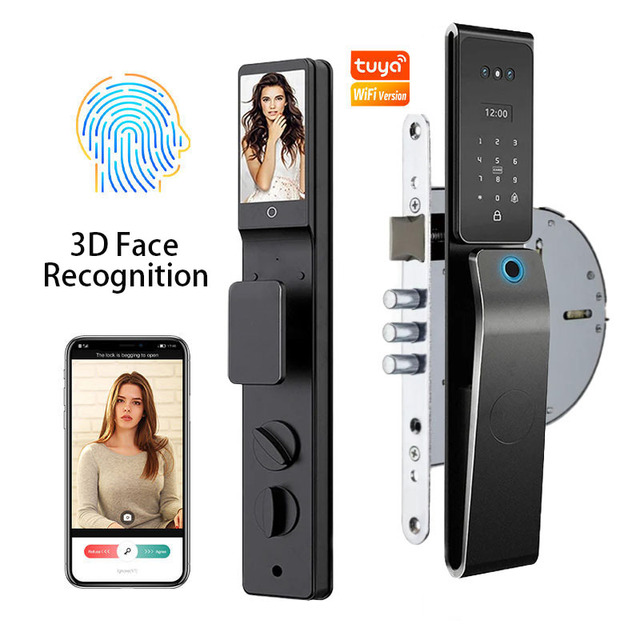 Digital Smart Password Biometric Fingerprint Home Electronic Home Lock With Camera for Wooden Door