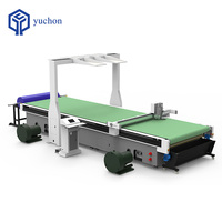 Machine de découpe automatique à couteau oscillant CNC Yuchon pour cuir véritable de grande taille avec scanner caméra