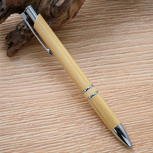 Stylos à bille en bambou écologiques recyclés personnalisés, promotionnels, gravés avec logo personnalisé, pour usage hôtelier - Product Image 3