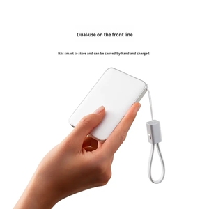 Nouvelle batterie externe ultra-fine CN Mi 5000mAh avec câble USB-C intégré, charge rapide 22,5W, chargeur portable PB0522S - Product Image 4