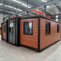 Maison préfabriquée en conteneur extensible pliable de 20 pieds 40 pieds Villa préfabriquée mobile petite Mini petite maison prête à l'emploi 2 3 4 chambres à coucher