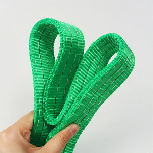 Sangle de levage jaune épaissie tirant la sangle de levage de remorque, <span class=keywords><strong>double</strong></span> anneau de levage de chantier - Product Image 6