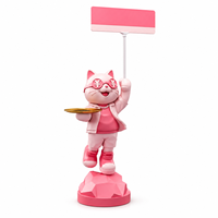 Vente en gros usine Chicha en résine Astronaute 129cm Décoration chat rose Chicha Lounge Plateau en acier inoxydable