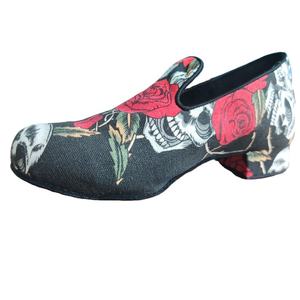 Nouveauté chaussures de <span class=keywords><strong>danse</strong></span> pour hommes personnalisées 2.5cm talon plat bas rouge Rose latine <span class=keywords><strong>Bachata</strong></span> Salsa chaussures Halloween Shoe-EVK627 de <span class=keywords><strong>danse</strong></span> - Product Image 1