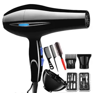Secador de cabelo profissional, venda quente 220v, motor ac, conjunto de secador de cabelo elétrico de alta velocidade 1000w