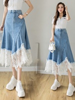 Vente en gros – Nouvelle collection été 2026 : Maxi tendance, éco-responsable, décontracté, amincissant, plissé, coupe trapèze, patchwork en jean non tissé