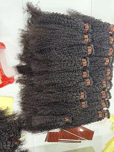 Letsfly 16.25$ Deep <b>Curly</b> 28inches Human hair <b>Bundles</b> 100% Human Hair Hair Weft 20PCS Wholesales 50g/pcs - Product Image 4