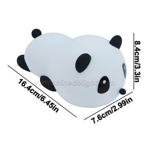 インテリジェント3段階LEDライト パンダクラップライト ナイトシリコン カラフルな雰囲気読書用ナイトライト - Product Image 4