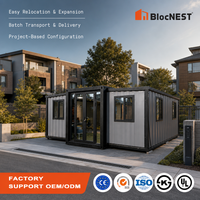 BlocNEST Maison Conteneur Extensible de Luxe au Design Moderne, Bungalow Préfabriqué pour Résidence Familiale