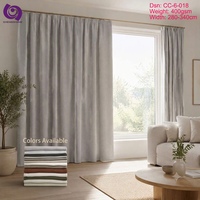 Tissu occultant super doux CC-6-018 100% polyester respirant, poids moyen 400 g/m² pour salon