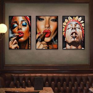 Arte Mural para Tienda de Tabaco y Licores, Estilo Americano Vintage, Mural de Bar de Cigarros, Póster de Cigarrillos de Estilo Industrial, <span class=keywords><strong>Pintura</strong></span> Abstracta al Óleo - Product Image 2