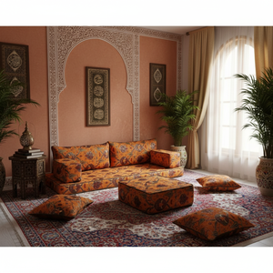 Diseño árabe tradicional 190cm/6 pies/75 pulgadas Juego completo de sofás para sala de estar 10 PCS Muebles para el hogar con cubiertas y esponja - Product Image 3