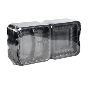 Contenedores Desechables Tipo Concha de Almeja de 8x8 Pulgadas con 3 Compartimentos, Impresión UV Personalizada - Product Image 2