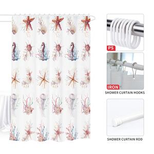 MOQ bajo tendencia 72 "* 72" pulgadas baño cortinas impermeables impreso PEVA impermeable Cortina <span class=keywords><strong>de</strong></span> ducha inodoro - Product Image 6