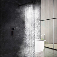 Fabricant personnalisé Ensembles de robinets de douche Système de douche à effet pluie complet de 16 pouces Valve tout en métal incluant Bronze huilé