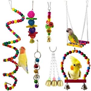 High Quality Safe <b>Wood</b> Bird <b>Toys</b> Perch and Ferrule for Parrot Chewing High End Pet <b>Toys</b> - Product Image 1