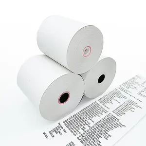 Rollo de papel Pos 57mm rollos de labranza personalizados 57x40 rollo térmico fabricante de recibos de papel de fax muestra gratis solo blanco Xinbaidu CN;HUN