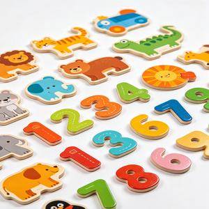 Jouets éducatifs en bois pour enfants, lettres et chiffres magnétiques, jouet éducatif préscolaire Montessori, cadeau d'anniversaire - Product Image 2