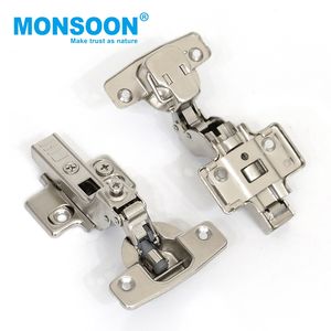 Charnières de meuble de cuisine 35 mm à recouvrement total pour porte en bois, charnières continues à fermeture amortie bidirectionnelles 4D réglables - Product Image 5