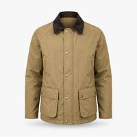 Chaqueta de Trabajo Safari para Hombre de Alta Densidad Resistente a las Arrugas, con Cuello de Pana Retro y Cierre de Botón Único, Estilo Utilitario