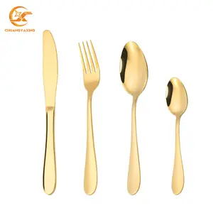 Vendite calde <span class=keywords><strong>In</strong></span> Acciaio Inox Cucchiaio Forchetta Coltello Posate Alla Rinfusa Oro Set di Posate per la Cucina Evento di Nozze - Product Image 1