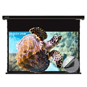 Motorized Tension Screen 165" Large Projector Screen ALR grey Crystal Ambient Light Rejecting Projector Screen