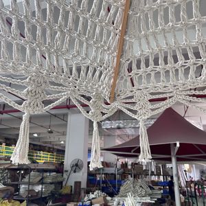 Nuevo diseño Dia2.5m al aire libre Estilo Hawaiano cuerda de algodón ahuecado mar sombrilla playa sombrilla borla jardín <span class=keywords><strong>Patio</strong></span> paraguas - Product Image 3