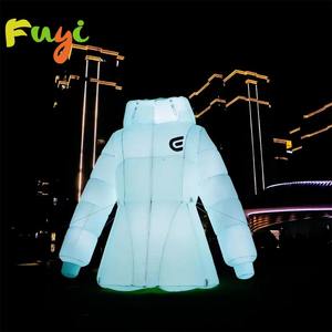 户外巨型逼真充气冬季夹克模型广告定制充气发光服装用于促销 - Product Image 3