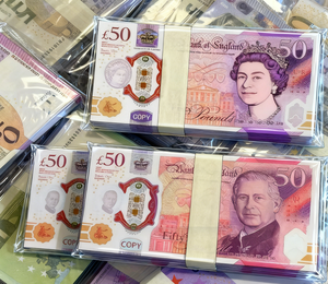 Banconote Finte Sterline UK (GBP) Dollari USA Euro - Articoli di Scena per Film di Alta Qualità, All'Ingrosso, Varie Denominazioni, Realistiche per Eventi e Decorazioni - Product Image 3