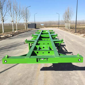 3 Assen 40 Ft Skelet Oplegger Flatbed Containerdrager Met Hoofdeinde 40 Voet Vrachtwagenaanhangwagens Te Koop - Product Image 5