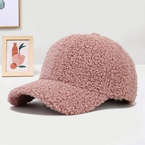 Gorras de Béisbol de Invierno 100% Poliéster, Cálidas y Gruesas, con Forro Polar Sólido y Felpa, Imitación Lana de Cordero - Product Image 4