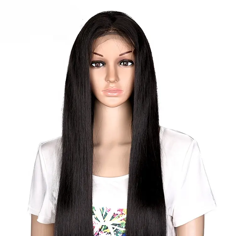 Lace Hair Wig Mechanism Straight Hair As Smooth As Silk Density 150% Glueless Brazilian Virgin Human Hair Lace Front Wig With Girl Hair Wigs