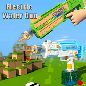 Pistola <span class=keywords><strong>de</strong></span> Agua Eléctrica <span class=keywords><strong>de</strong></span> Píxeles para Niños, Juguete <span class=keywords><strong>de</strong></span> Disparo Continuo Automático con Luz LED, Pistola <span class=keywords><strong>de</strong></span> Agua <span class=keywords><strong>de</strong></span> Plástico para Niños - Product Image 2