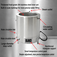 Chaudière à refroidissement rapide à double enveloppe avec système de circulation d'eau, marmite de cuisson pour ligne de production de sauces et soupes